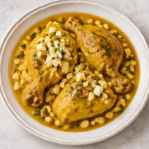 Pollo en pepitoria