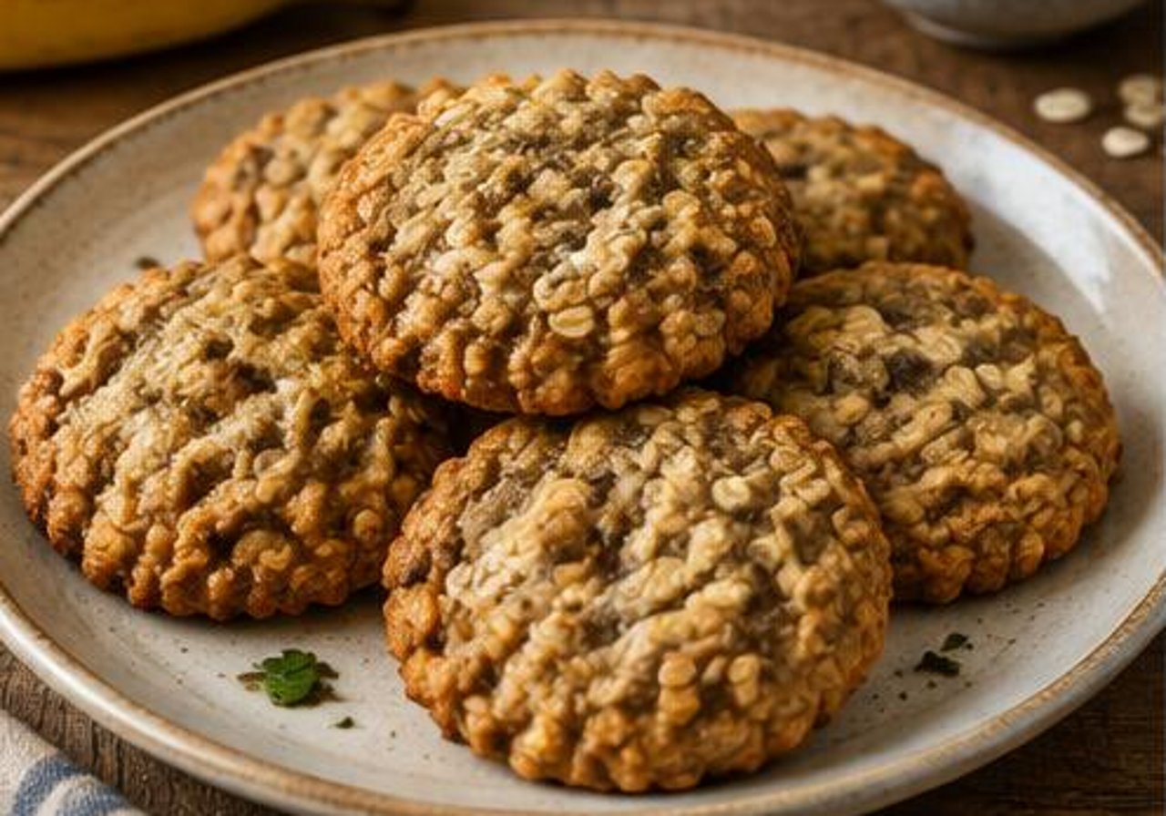 Galletas de avena y plátano sin azúcar