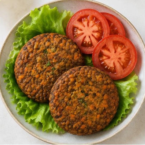 Hamburguesas de lentejas y zanahoria
