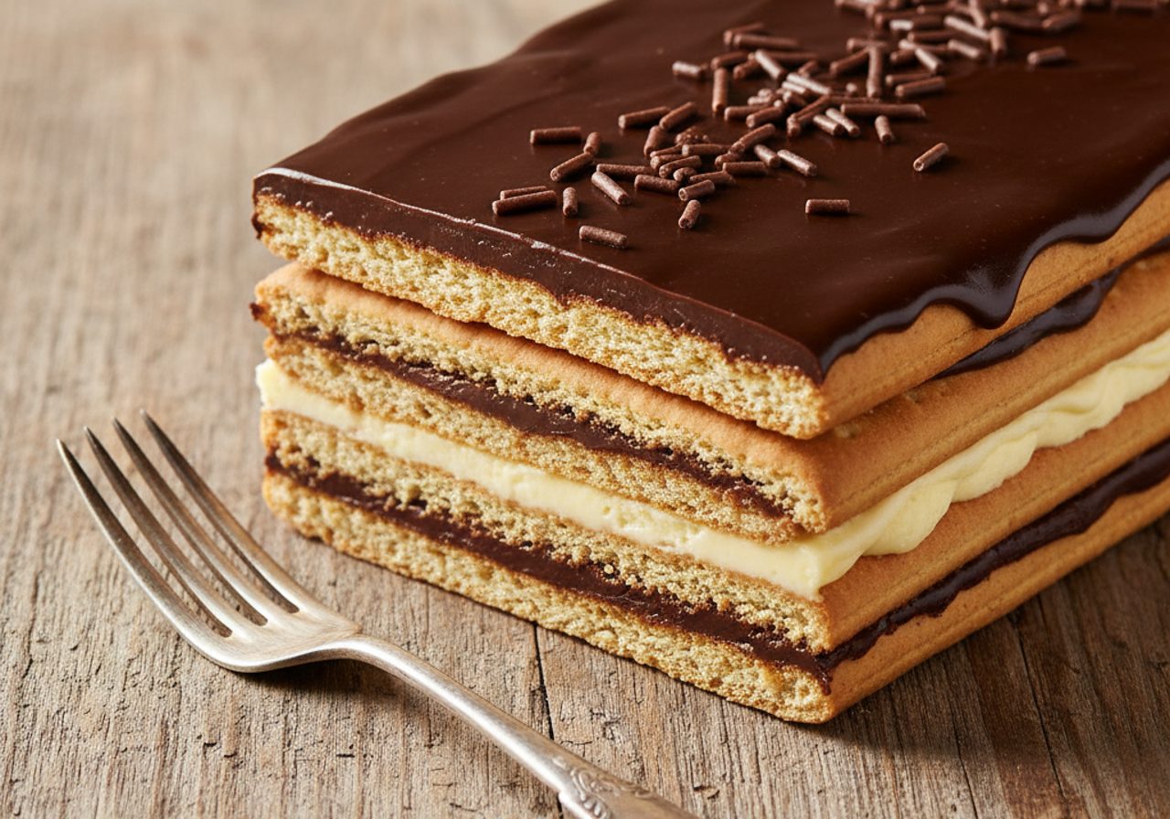Tarta de la abuela de galletas y chocolate