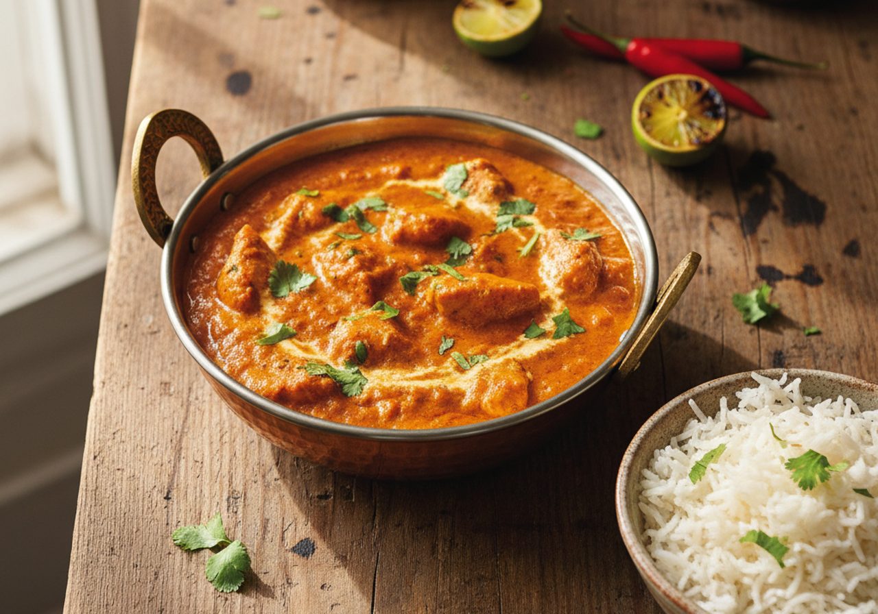 Pollo tikka masala con arroz basmati