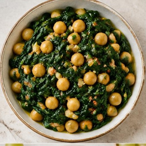 Espinacas con garbanzos sevillanas