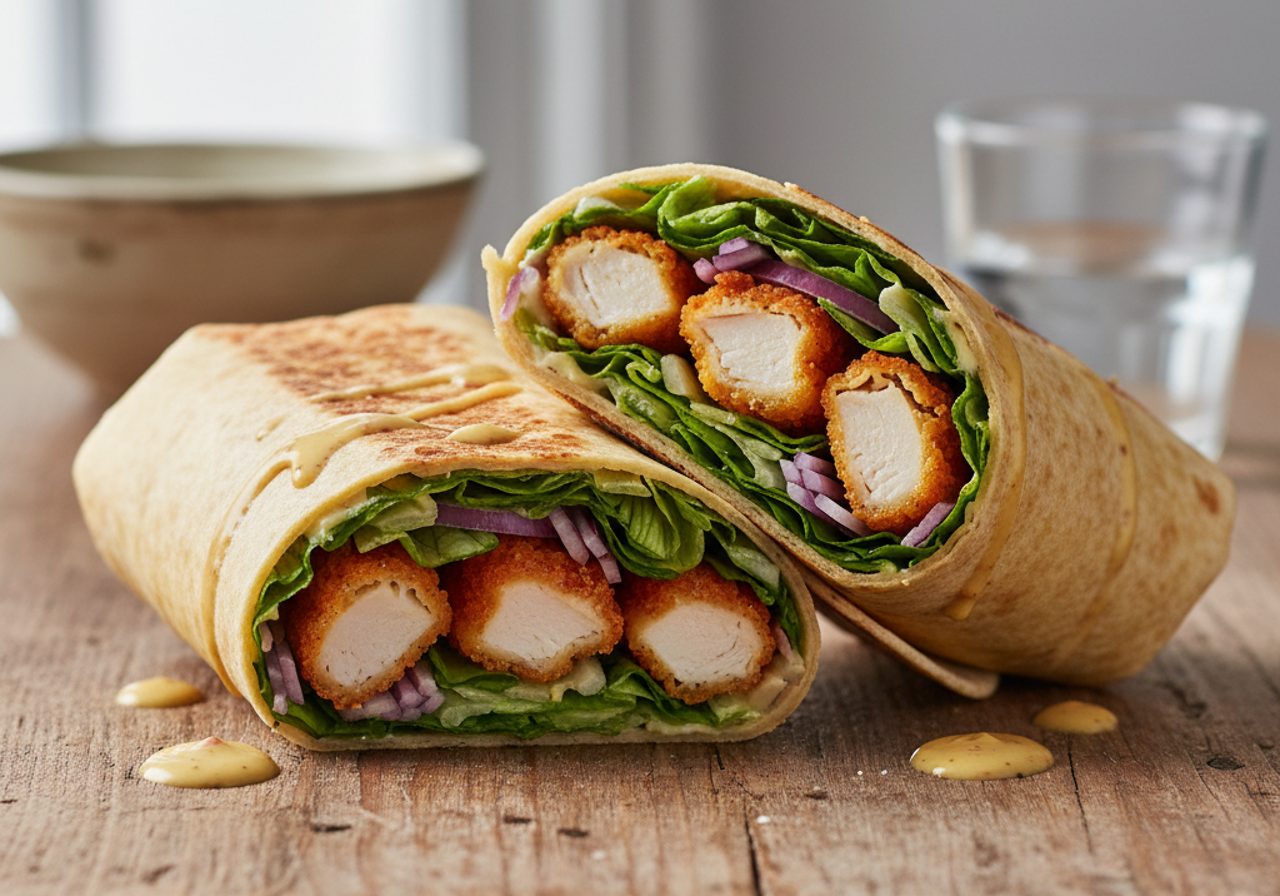 Wrap de pollo crujiente