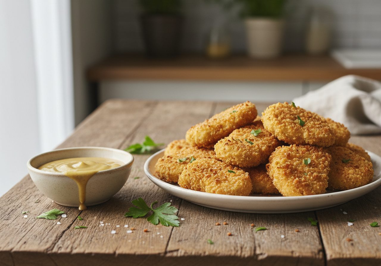 Nuggets de pollo caseros crujientes