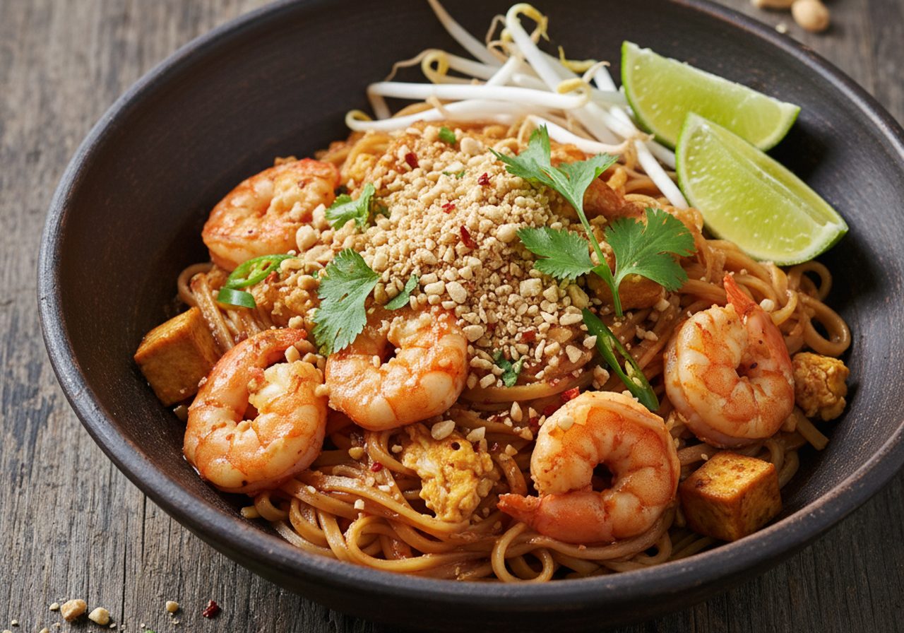 Pad thai de gambas