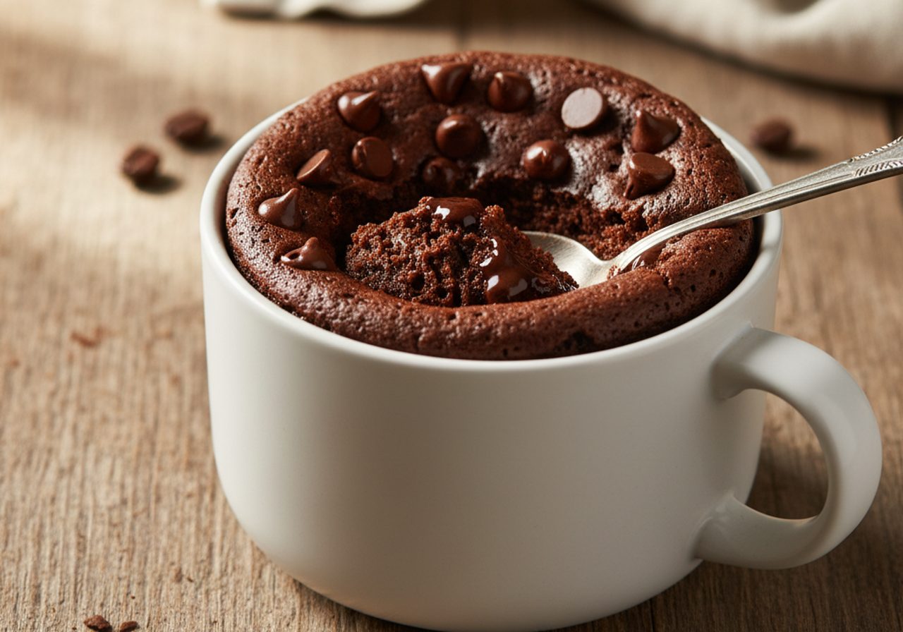 Mug cake de chocolate en 3 minutos