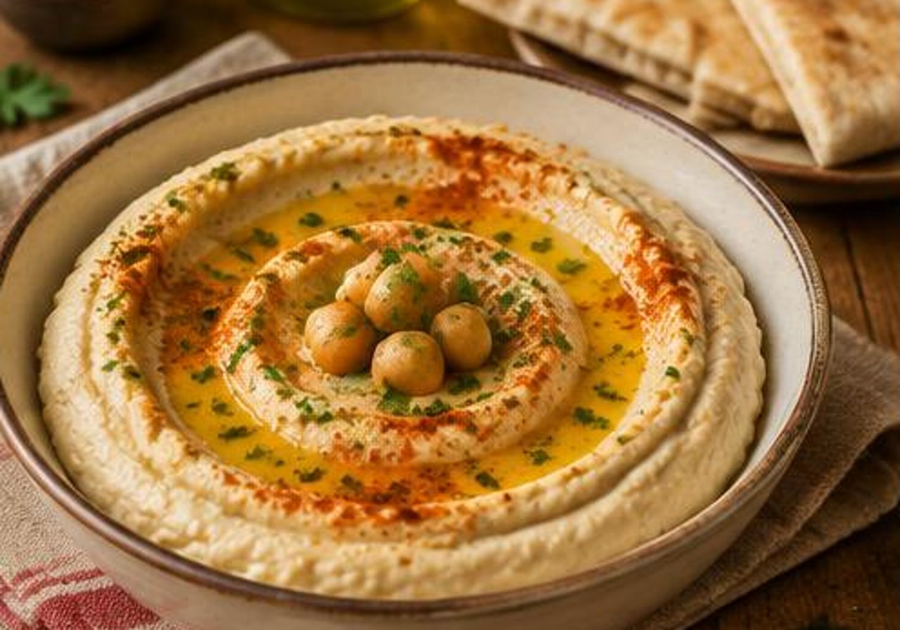 Hummus casero tradicional