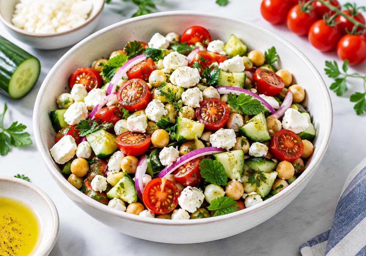 Ensalada de Garbanzos y Feta